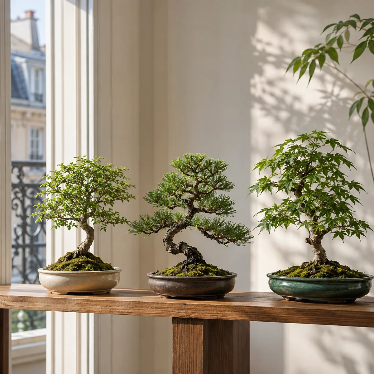 Trois arbres vivants sur la même étagère, et pas un seul remplacé