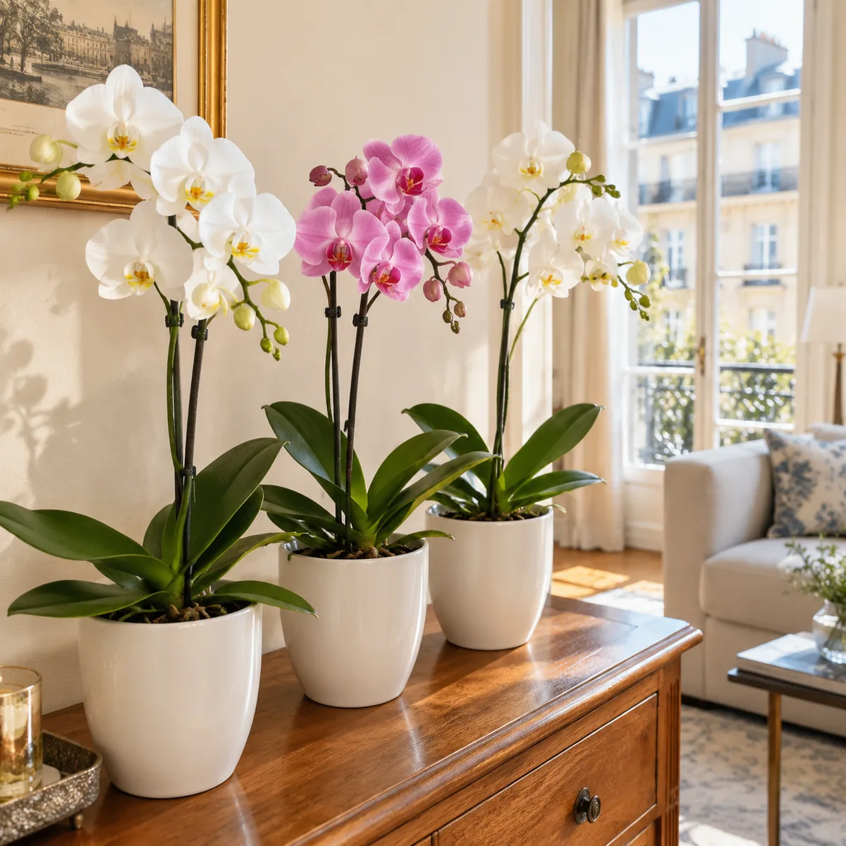 Trois orchidées en fleurs dans le même appartement : ce n'est pas une question de chance
