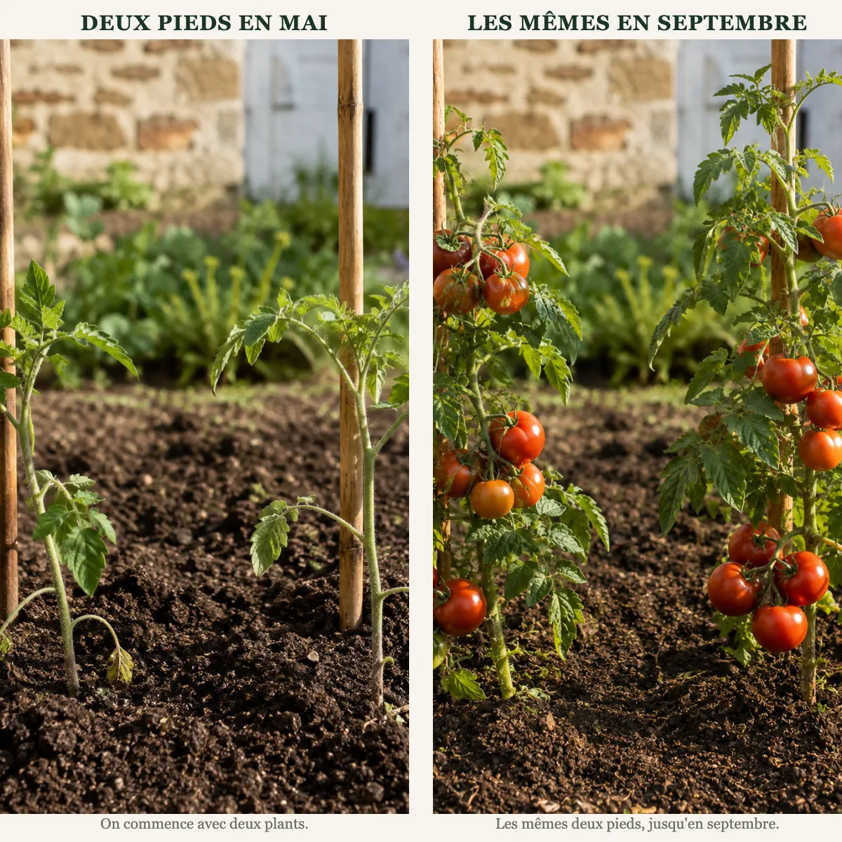 Deux pieds en mai et Les mêmes en septembre
